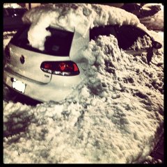 Car covered in snow