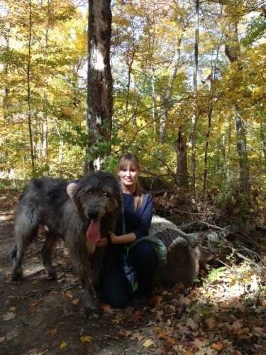 MFA Alumna Kelly Moffett and her dog